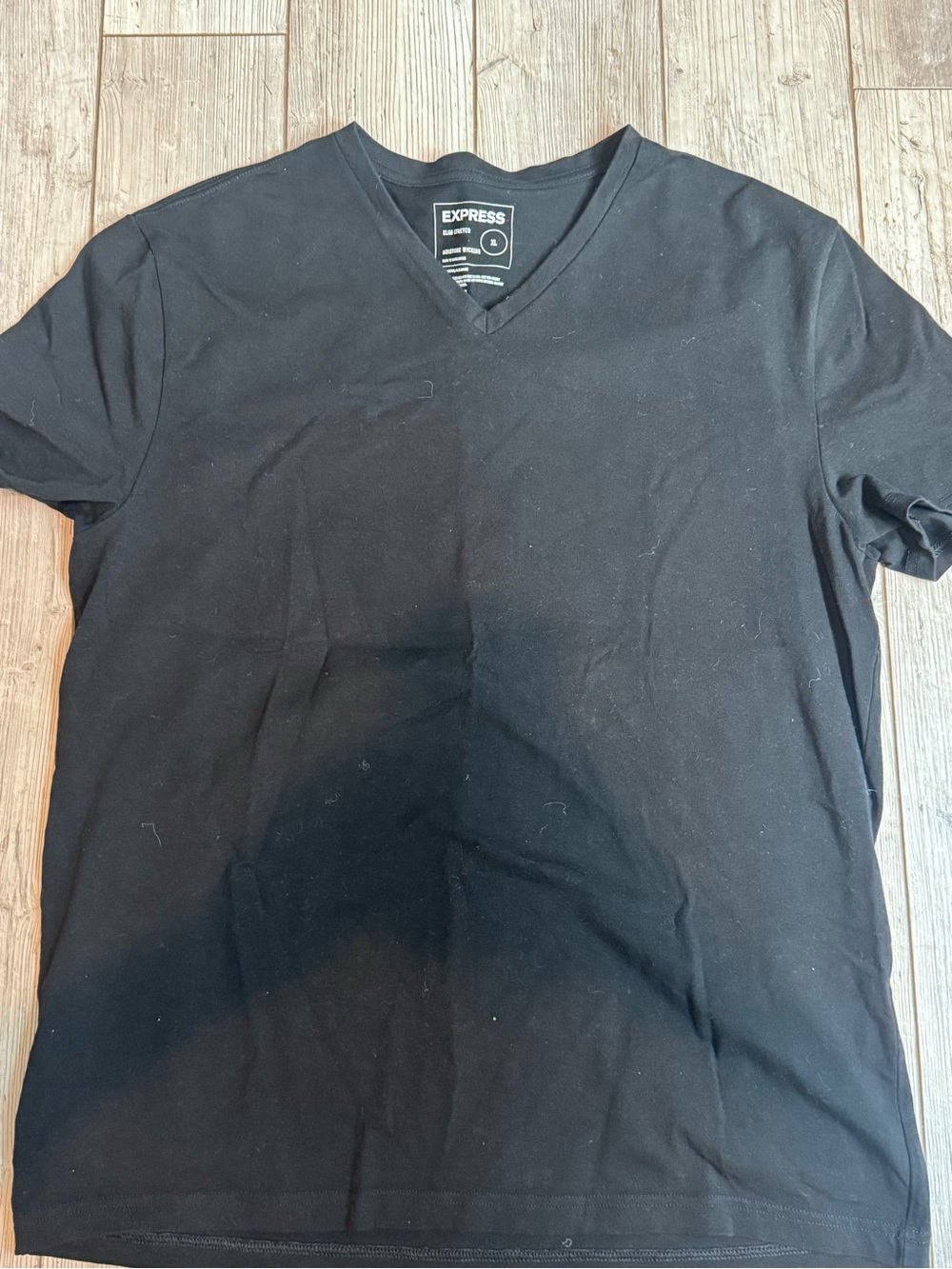 Express Black V-Neck Short Sleeve Tee - Men's